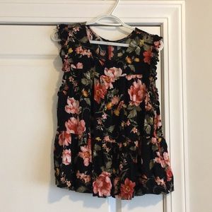 Flowy floral tank top